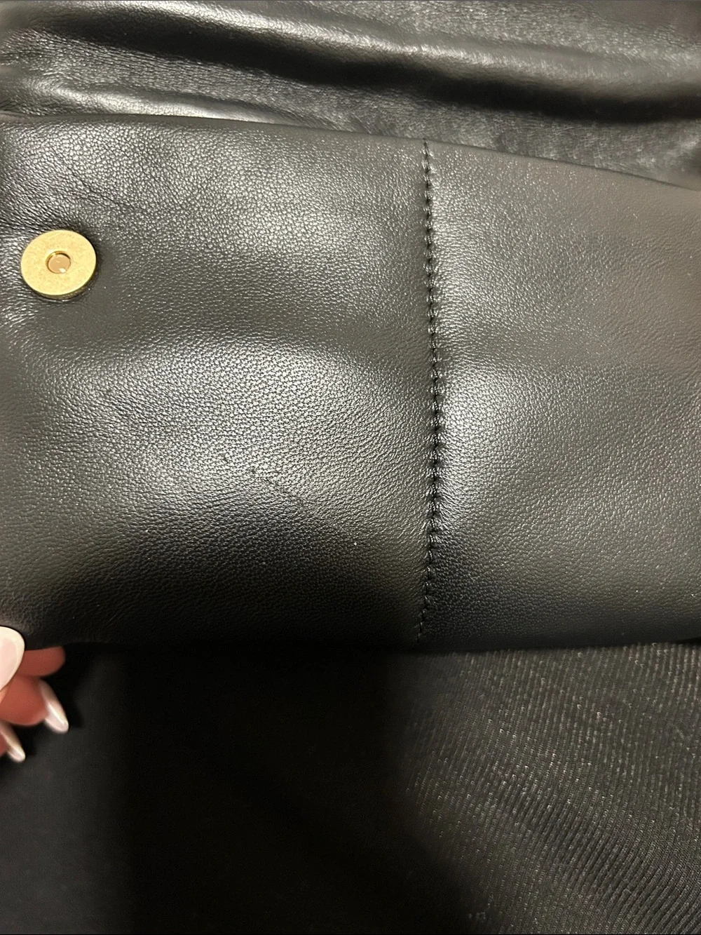 All Saints Black Padded Crossbody Bag with Logo Strap